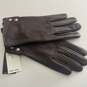 Lauren Ralph Lauren Leather 2 Button Touch Gloves